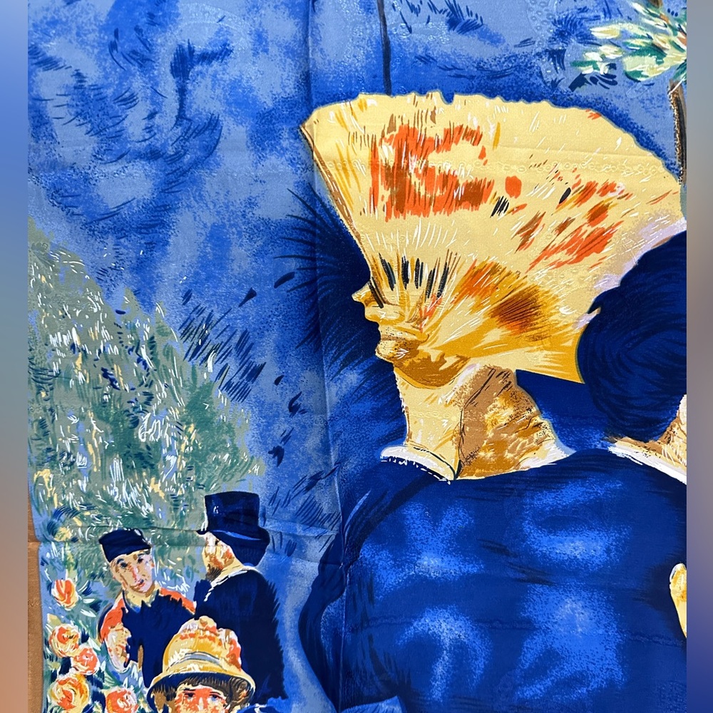 Sold-100% Silk scarf square - Picture 2 of 8